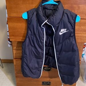 Reversible, black Nike puffer vest